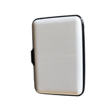 Darrahopens Fashion > Women's Fashion > Women's Accessories 3-Pcs White Slim Aluminium Credit Card Holder RFID Blocking Wallet Hard Shell Case Business Card Organiser Lightweight Pocket Size for Everyday Use