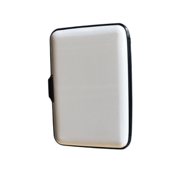 Darrahopens Fashion > Women's Fashion > Women's Accessories 3-Pcs White Slim Aluminium Credit Card Holder RFID Blocking Wallet Hard Shell Case Business Card Organiser Lightweight Pocket Size for Everyday Use