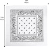 Darrahopens Fashion > Women's Fashion > Women's Accessories 3-Piece Headscarf Set (Square) - Retro Black & White Pattern Headscarf Scarf for Daily Styling, Hairband & Decoration