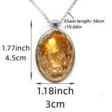 Darrahopens Fashion > Women's Fashion > Women's Accessories 3D Nativity Scene Necklace-  Oval Pendant, Jesus Birth Christmas Easter Gift for Women Men, Zinc Alloy Chain Necklace