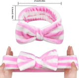 Darrahopens Fashion > Women's Fashion > Women's Accessories 4-Piece Headbands for Women - Bow Headbands - Headbands - Suitable for Spa - Facial Cleansing - Makeup - Shower & Spa