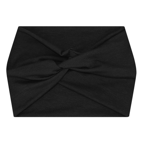 Darrahopens Fashion > Women's Fashion > Women's Accessories 5-PCS Black Women's Extra Wide Turban Headband - Elastic Yoga & Sports Hair Wrap