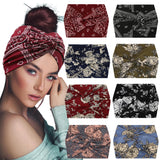 Darrahopens Fashion > Women's Fashion > Women's Accessories 5-PCS Blue Women's Extra Wide Turban Headband - Elastic Yoga & Sports Hair Wrap
