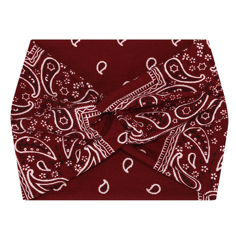 Darrahopens Fashion > Women's Fashion > Women's Accessories 5-PCS Cashew nuts are red Women's Extra Wide Turban Headband - Elastic Yoga & Sports Hair Wrap