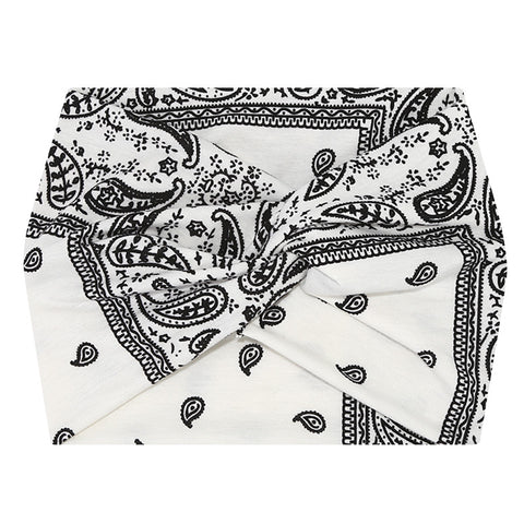 Darrahopens Fashion > Women's Fashion > Women's Accessories 5-PCS Cashew nuts are white Women's Extra Wide Turban Headband - Elastic Yoga & Sports Hair Wrap