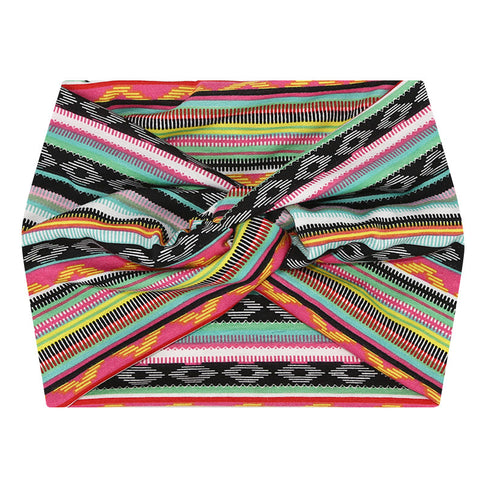 Darrahopens Fashion > Women's Fashion > Women's Accessories 5-PCS Colorful stripes Women's Extra Wide Turban Headband - Elastic Yoga & Sports Hair Wrap