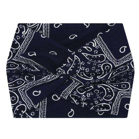 Darrahopens Fashion > Women's Fashion > Women's Accessories 5-PCS The cashew nuts are dark blue Women's Extra Wide Turban Headband - Elastic Yoga & Sports Hair Wrap