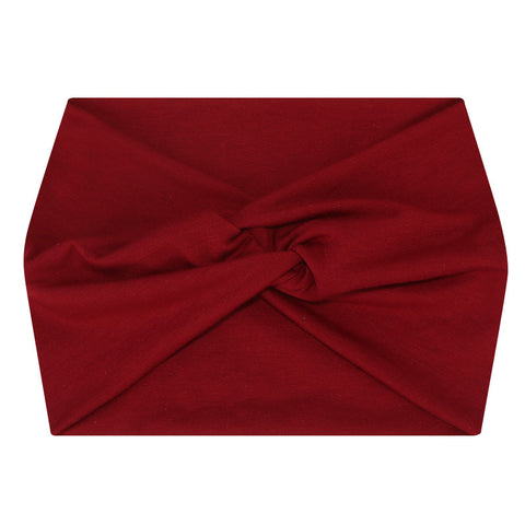 Darrahopens Fashion > Women's Fashion > Women's Accessories 5-PCS Wine red Women's Extra Wide Turban Headband - Elastic Yoga & Sports Hair Wrap