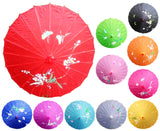 Darrahopens Fashion > Women's Fashion > Women's Accessories 6x PARASOL UMBRELLA Chinese Japanese Bamboo Flower Pattern 80cm Large BULK - Assorted Colour Pack