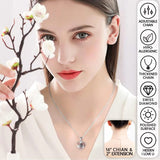 Darrahopens Fashion > Women's Fashion > Women's Accessories A Hundred Languages Heart-Shaped Projection Necklace Set, rose gold-plated with zirconia inlay, paired with an apple preserved rose gift box—a perfect fusion of technology and romance.