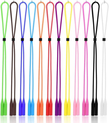 Darrahopens Fashion > Women's Fashion > Women's Accessories Adjustable Glasses Straps Glasses Holders 12 Pieces - Silicone Sunglasses Frame Straps - Glasses Holders