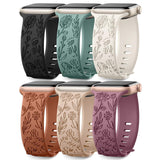 Darrahopens Fashion > Women's Fashion > Women's Accessories Apple Watch 41mm Silicone Watch Strap Small Rose Embossed Compatible with iWatch S9 876SE Rose Blue Grey 38/40/41mm