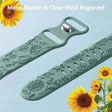 Darrahopens Fashion > Women's Fashion > Women's Accessories Apple Watch 41mm Silicone Watch Strap Small Rose Embossed Compatible with iWatch S9 876SE Rose Blue Grey 38/40/41mm