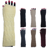 Darrahopens Fashion > Women's Fashion > Women's Accessories ARM WARMERS Knitted Long Fingerless Gloves Winter Mitten Cover Womens Party - Assorted