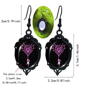 Darrahopens Fashion > Women's Fashion > Women's Accessories (Assorted 4-Pair Set) Gothic Spider Dangle Earrings - Vintage Black Frame Halloween Jewelry In Australia - Darrahopens