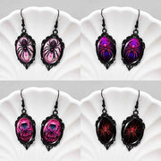 Darrahopens Fashion > Women's Fashion > Women's Accessories (Assorted 4-Pair Set) Gothic Spider Dangle Earrings - Vintage Black Frame Halloween Jewelry In Australia - Darrahopens