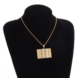 Darrahopens Fashion > Women's Fashion > Women's Accessories Aureate Vintage Holy Bible Book Pendant Necklace -  Plated Alloy Cross Scripture Book Pendant with Crystal Rhinestones-Gift for Men and Women