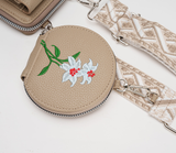 Darrahopens Fashion > Women's Fashion > Women's Accessories Beige Chic Floral Embroidered 2-in-1 Crossbody Phone Bag with Coin Purse