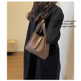 Darrahopens Fashion > Women's Fashion > Women's Accessories Beige Retro 2-Piece Women's Bucket Bag Set with Removable Inner Pouch PU Leather Crossbody Handbag and Fashionable Tote for Australian Everyday Use