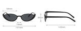 Darrahopens Fashion > Women's Fashion > Women's Accessories Black Frame With Black Flakes 2PCS Fashionable Cat-Eye Sunglasses for Women - Retro INS Style UV Protection Shades