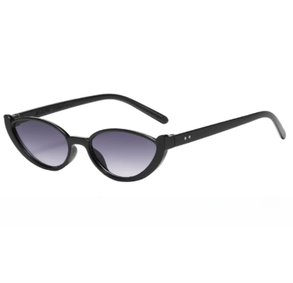 Darrahopens Fashion > Women's Fashion > Women's Accessories Black Frame With Grey Flakes 2PCS Fashionable Cat-Eye Sunglasses for Women - Retro INS Style UV Protection Shades