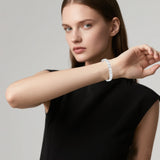 Darrahopens Fashion > Women's Fashion > Women's Accessories Black New Fashion Lightweight Luxury Four-Leaf Clover Diamond Inlaid Bracelet - Alloy Magnetic Watch Band Style Bracelet for Women + Free Disassembly Tool