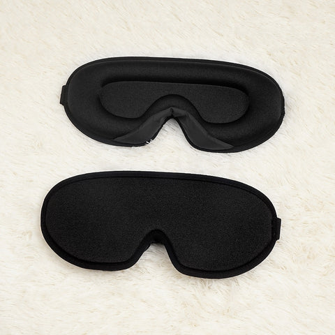 Darrahopens Fashion > Women's Fashion > Women's Accessories Black Set of 2 3D Contoured Sleep Eye Masks - Total Blackout Memory Foam Blindfold with Lycra
