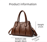 Darrahopens Fashion > Women's Fashion > Women's Accessories Black Women's Premium Wear-Resistant Leather Shoulder Bag - Vintage Frame Kiss-Lock Handbag & Crossbody Satchel