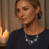 Darrahopens Fashion > Women's Fashion > Women's Accessories Blue Elegant Oil Drip Necklace and Earrings Set for Women, Irregular Design Alloy Jewelry Set, Fashion Statement Pendant Necklace with Drop Earrings, Blue Green Enamel Jewelry Gift Set with Jewelry Box Included In Australia - Darrahopens