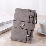 Darrahopens Fashion > Women's Fashion > Women's Accessories Blue Leather Women's Wallet Foldable Card Holder Small Fashion Wallet