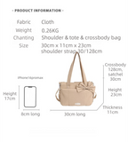 Darrahopens Fashion > Women's Fashion > Women's Accessories Blue Puffy Quilted Nylon Hobo & Crossbody Bag with Cute Bowknot - Trendy Large-Capacity Handbag with Multiple Compartments