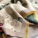 Darrahopens Fashion > Women's Fashion > Women's Accessories Bohemian-style Faux Cashmere Shawl Scarf, Soft, Warm, and Stylish for Autumn and Winter(GREEN)