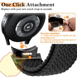 Darrahopens Fashion > Women's Fashion > Women's Accessories Braided Magnetic Strap for Samsung Galaxy Watch 6 5 4 Classic Pro Compatible with 40mm 44mm 45mm 47mm 43mm Galaxy Watch Band Black
