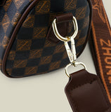 Darrahopens Fashion > Women's Fashion > Women's Accessories Brown bear Stylish PU Leather Boston Bag - Elegant Retro Single Shoulder Crossbody Handbag for Women