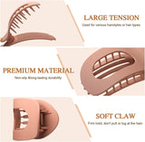 Darrahopens Fashion > Women's Fashion > Women's Accessories Brown Matte Flat Hair Clips Set of 4 for Women, Round Lying Hair Clip Compatible with Thick and Thin Hair, Comfortable Curved Clips
