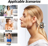 Darrahopens Fashion > Women's Fashion > Women's Accessories Checkered Claw Clips - Thick Hair - Fine Hair - Curly Hair - Straight Hair - Long Hair Non-Slip Clips - Simple Style Black and White Square Claw Clips - Set of 4 Hair Accessories for Women