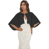 Darrahopens Fashion > Women's Fashion > Women's Accessories Chiffon Capelet Shawl Wrap for Women Evening Dress Wedding, Button Front Lightweight Flowing Design with Two Wearing Styles, Hand Wash Cold for Easy Care In Australia - Darrahopens