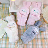 Darrahopens Fashion > Women's Fashion > Women's Accessories Cinnamoroll Kawaii Flannel Gloves Sanrio Harajuku Style Soft White Y2K