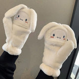 Darrahopens Fashion > Women's Fashion > Women's Accessories Cinnamoroll Kawaii Flannel Gloves Sanrio Harajuku Style Soft White Y2K