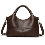 Darrahopens Fashion > Women's Fashion > Women's Accessories Coffee Retro Soft PU Leather Handbag for Women - Trendy Large Capacity Daily Crossbody Bag with Detachable Shoulder Strap