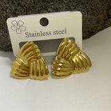 Darrahopens Fashion > Women's Fashion > Women's Accessories Combination B 18K Gold-Plated Stainless Steel Earring Set - 3 Pairs Minimalist Geometric Studs for Women with Gift Box Packaging