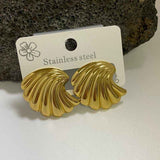 Darrahopens Fashion > Women's Fashion > Women's Accessories Combination C 18K Gold-Plated Stainless Steel Earring Set - 3 Pairs Minimalist Geometric Studs for Women with Gift Box Packaging