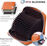 Darrahopens Fashion > Women's Fashion > Women's Accessories Credit Card Holder RFID Blocking Wallets Thin Mini Bag for Travel Card Case & Money Organizers Cash Envelope Wallet for Women Gift_yux Orange