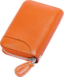 Darrahopens Fashion > Women's Fashion > Women's Accessories Credit Card Holder RFID Blocking Wallets Thin Mini Bag for Travel Card Case & Money Organizers Cash Envelope Wallet for Women Gift_yux Orange