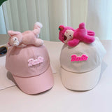 Darrahopens Fashion > Women's Fashion > Women's Accessories Cute Plush - Decorated Baseball Cap(white)