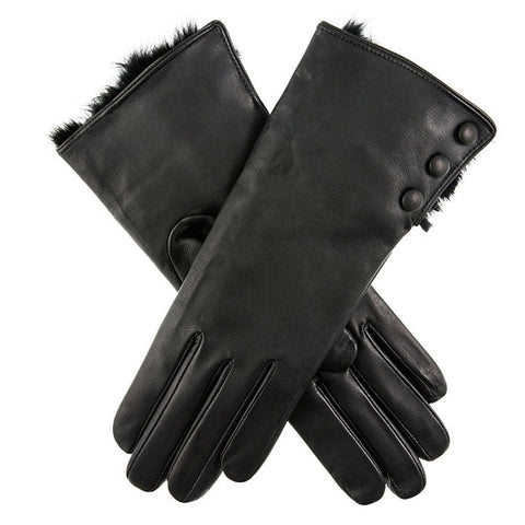 Darrahopens Fashion > Women's Fashion > Women's Accessories DENTS Sophie Womens Leather Gloves w Rabbit Fur Cuffs Wool Lined Ladies In Australia - Darrahopens
