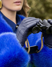 Darrahopens Fashion > Women's Fashion > Women's Accessories Dents Womens Elizabeth Silk Lined Leather Gloves - Navy In Australia - Darrahopens