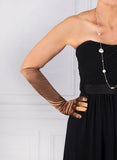 Darrahopens Fashion > Women's Fashion > Women's Accessories Dents Womens Long Above Elbow Satin Gloves  - Bronze