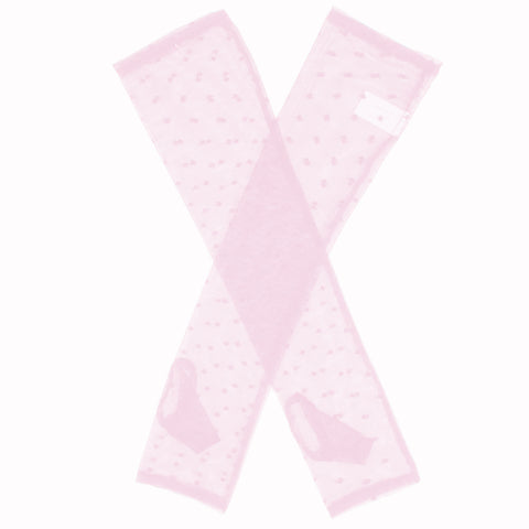 Darrahopens Fashion > Women's Fashion > Women's Accessories Dents Womens Long Tulle Flock Dot Fingerless Mittens Gloves - Pink