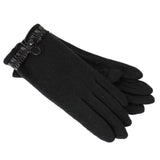 Darrahopens Fashion > Women's Fashion > Women's Accessories DENTS Womens Soft Feel Fleece Gloves w/ Ruffle Cuff & Button - Black - One Size